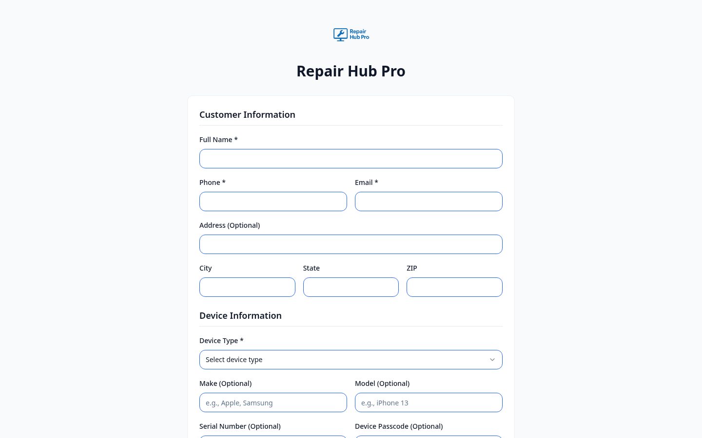 Public ticket status check-in page with ticket number input